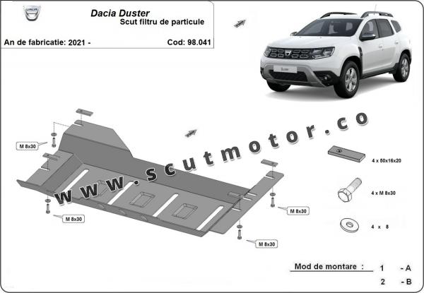 Scut filtru particule Dacia Duster 1