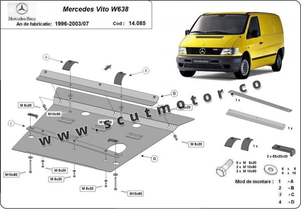 Scut motor și cutie de viteză Mercedes Vito 1