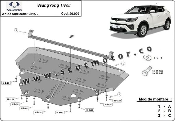 Scut motor metalic SsangYong Tivoli 3