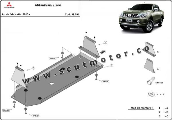 Scut rezervor Mitsubishi L 200 3