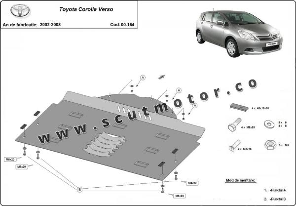 Scut antifurt catalizator pentru Toyota Corolla Verso 7