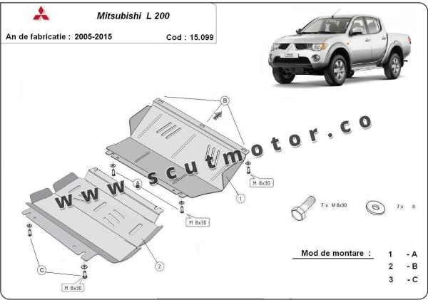 Scut motor și radiator Mitsubishi L 200 1