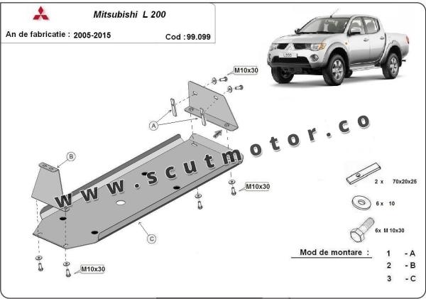 Scut rezervor Mitsubishi L 200 3