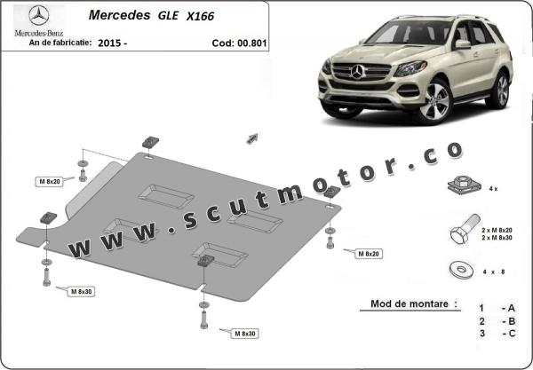 Scut cutie de viteză Mercedes GLE X166 1