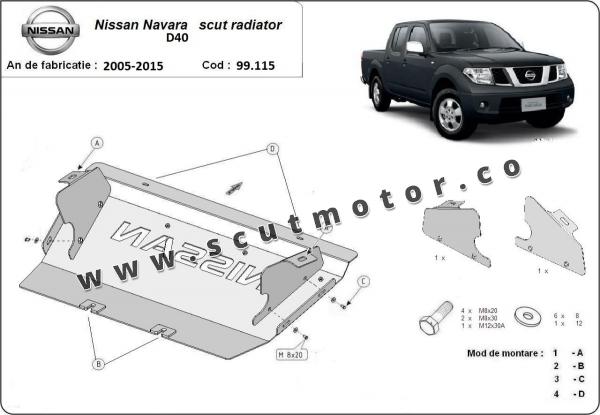 Scut radiator Nissan Navara 3