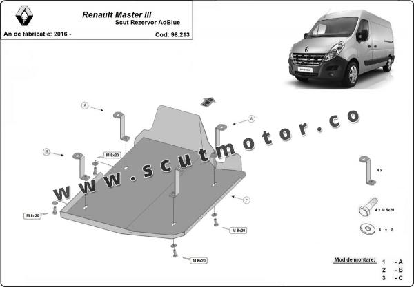 Scut rezervor AdBlue Renault Master 3 - Model 1 1