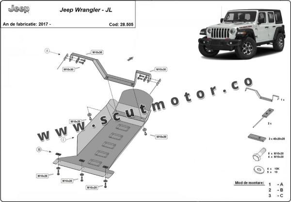 Scut motor  Jeep Wrangler - JL 13