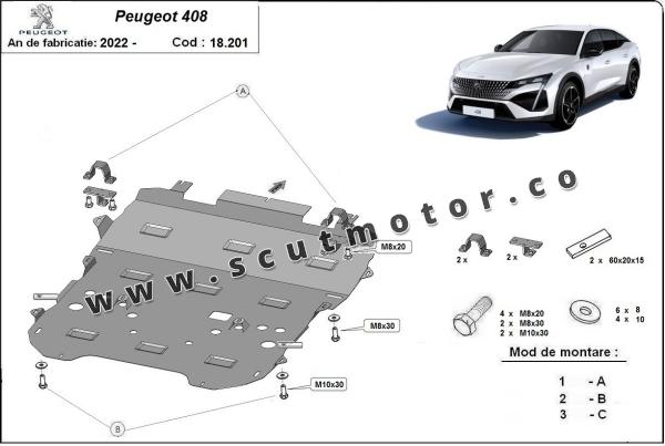 Scut motor Peugeot 408 1