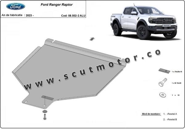 Scut cutie de viteza Ford Ranger Raptor  - Aluminium 3