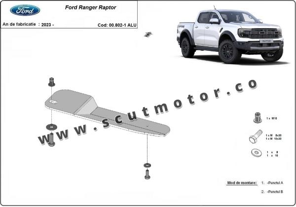 Scut filtru combustibil, conducte Ford Ranger Raptor  - Aluminium 3