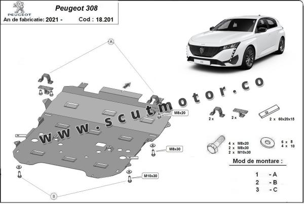 Scut motor Peugeot 308 2