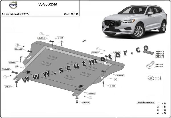 Scut motor și cutie de viteză Volvo XC60 1