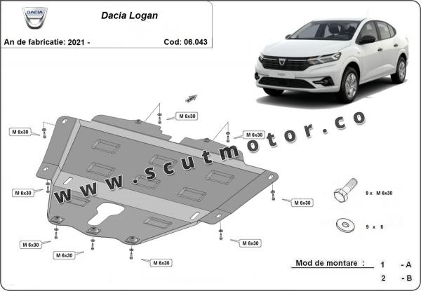 Scut motor Dacia Logan 3