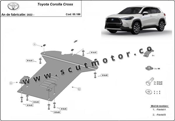 Scut antifurt catalizator pentru Toyota Corolla Cross 5