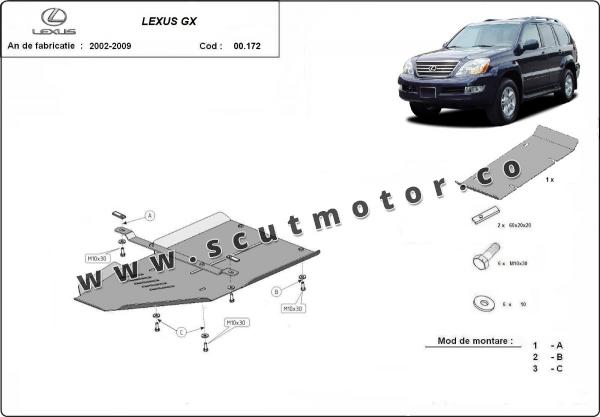 Scut cutie de viteză din aluminiu Lexus GX 3