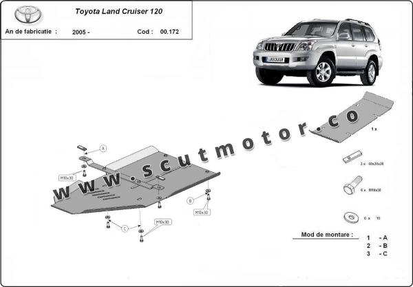 Scut cutie de viteză din aluminiu Toyota Land Cruiser  J120 3