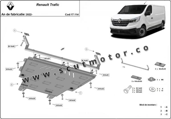 Scut motor Renault Trafic 12