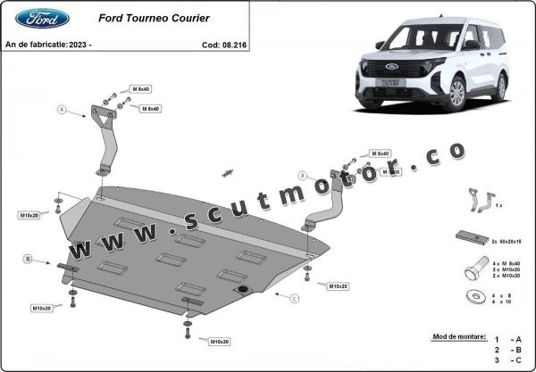 Scut Motor Metalic Ford Tourneo Courier 3
