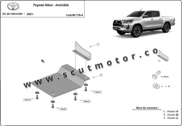 Scut senzor filtru de particule din aluminiu Toyota Hilux 3