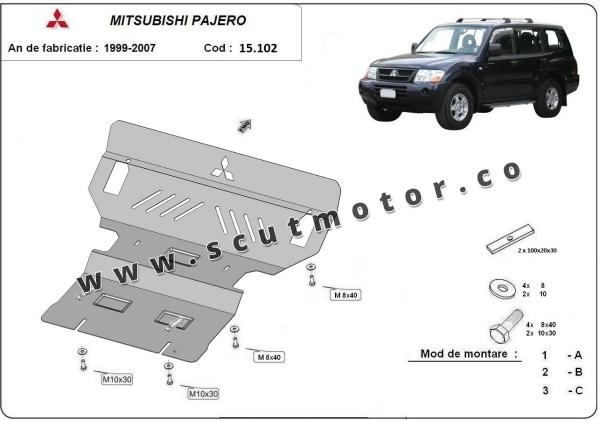 Scut motor și radiator Mitsubishi Pajero 3 (V60, V70) 3