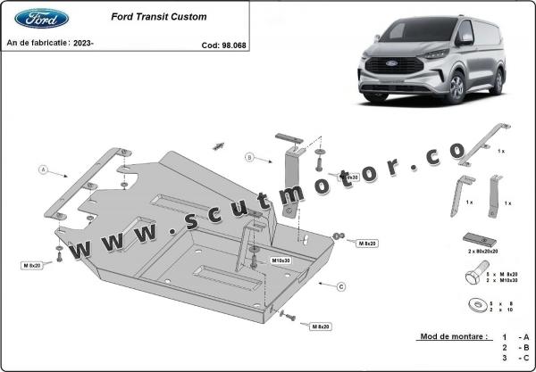 Scut rezervor AdBlue Ford Transit Custom 3