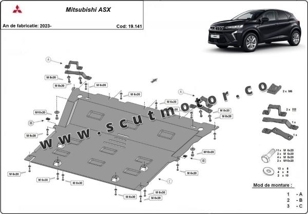 Scut motor și cutie de viteză Mitsubishi ASX 3