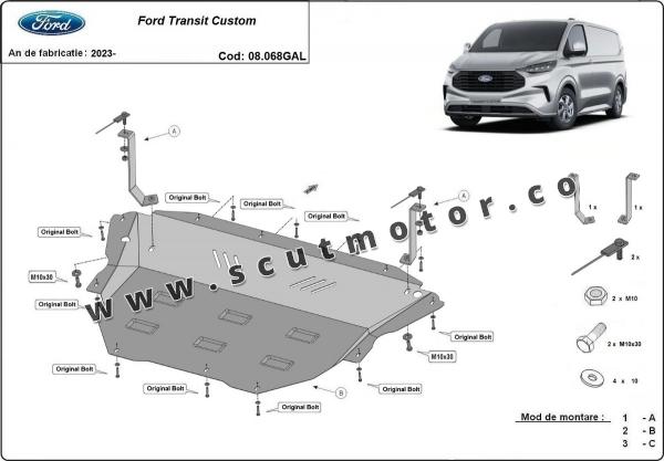 Scut motor galvanizat Ford Transit Custom 3