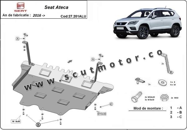 Scut motor din aluminiu Seat Ateca 3