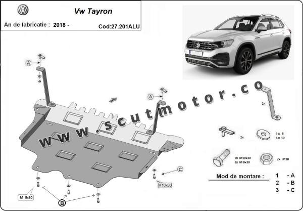 Scut motor din aluminiu VW Tayron 3