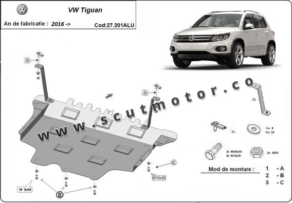 Scut motor din aluminiu Volkswagen Tiguan  3
