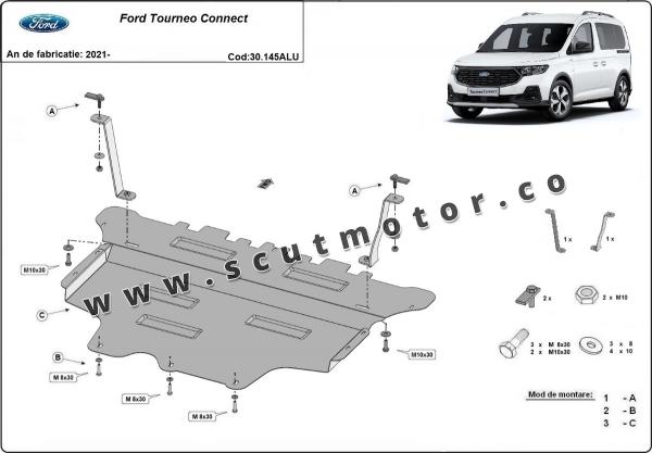 Scut motor din aluminiu Ford Tourneo Connect 3
