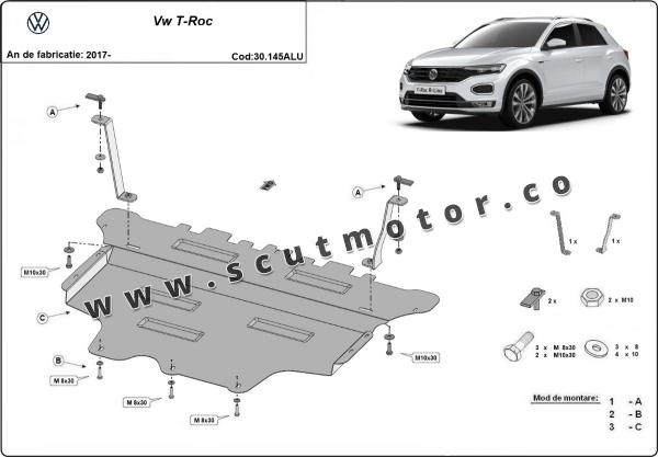 Scut motor din aluminiu Volkswagen T-Roc 3