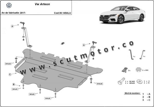 Scut motor din aluminiu Volkswagen Arteon 3
