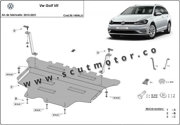 Scut motor din aluminiu VW Golf 7 3