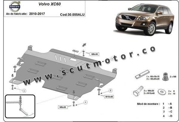 Scut motor și cutie de viteză din aluminiu Volvo XC60 3