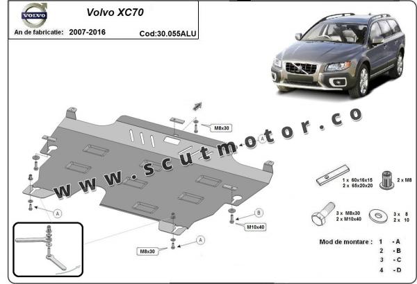Scut motor și cutie de viteză din aluminiu Volvo XC70 3