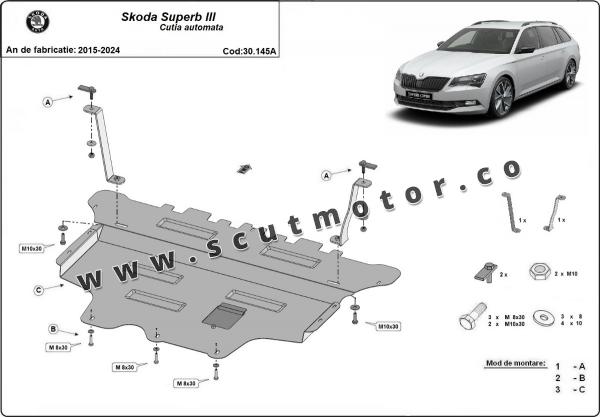Scut motor Skoda Superb - cutie de viteză automată 3