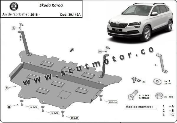 Scut motor Skoda Karoq - cutie de viteză automată 3