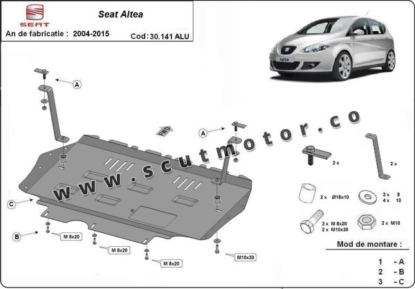 Scut motor din aluminiu Seat Altea 3