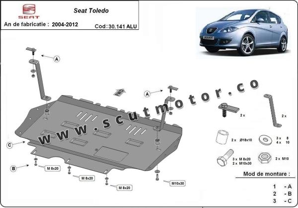 Scut motor din aluminiu Seat Toledo 3 3