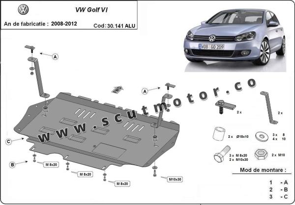 Scut motor din aluminiu VW Golf 6 3