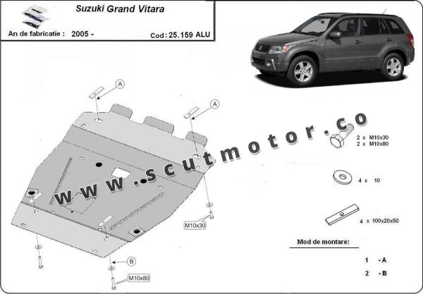 Scut motor din aluminiu Suzuki Grand Vitara 3