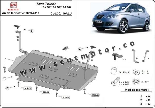 Scut motor din aluminiu Seat Toledo 3 3