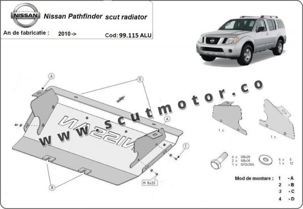 Scut radiator din aluminiu Nissan Pathfinder  3