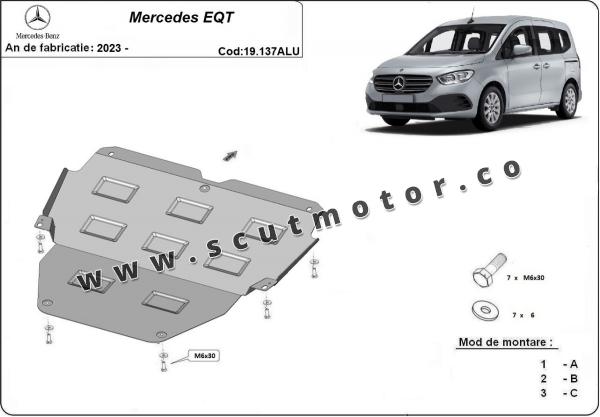 Scut motor din aluminiu Mercedes EQT 2