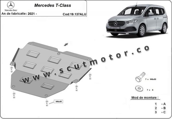 Scut motor din aluminiu Mercedes T-Class 2
