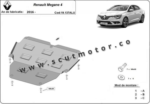 Scut motor din aluminiu Renault Megane IV 3