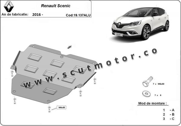 Scut motor din aluminiu Renault Scenic IV 2