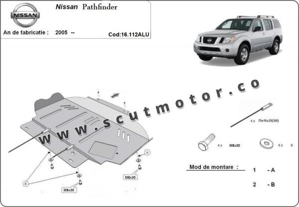 Scut motor din aluminiu Nissan Pathfinder 2