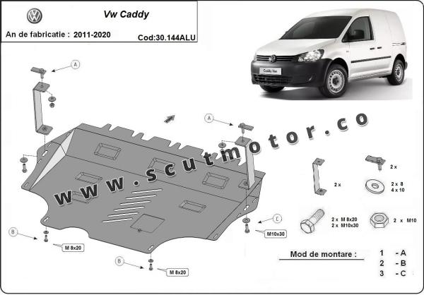 Scut motor din aluminiu VW Caddy 3